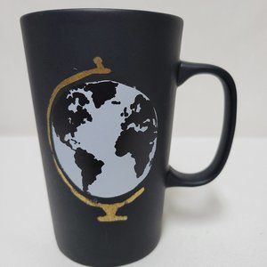 Starbucks World Globe tall mug cup black gold white 2015 16 ounces
